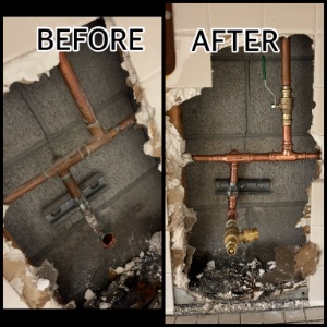 J&M Plumbing work example